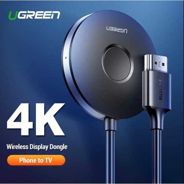 Wireless ადაპტერი UGREEN CM242 (60356) HDMI Wireless Display Receiver 5G WiFi 4K Mobile Screen Cast Mirror Adapter Dongle