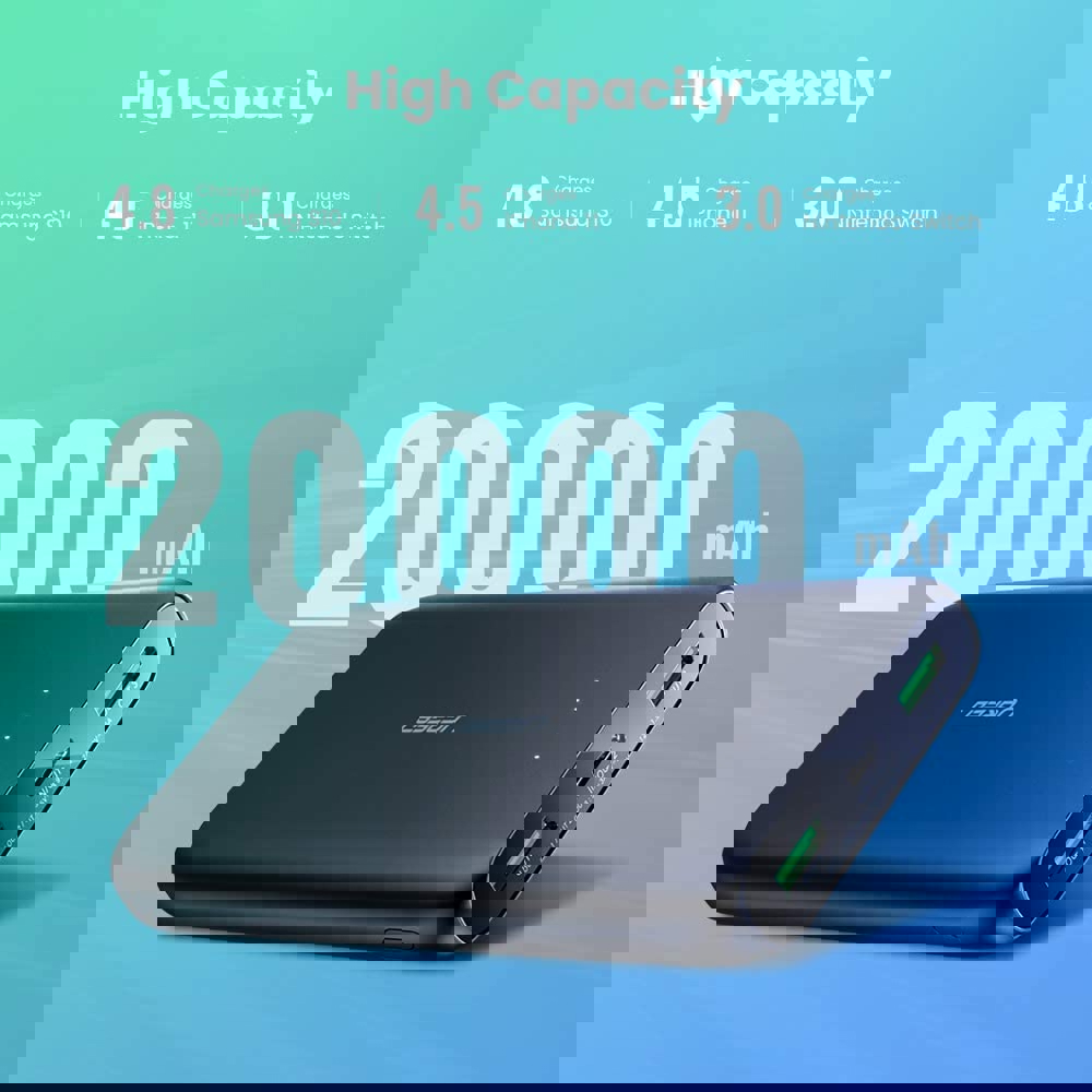 პორტატული დამტენი UGREEN PB132 (60423) 20000mAh PD charging mobile power Black