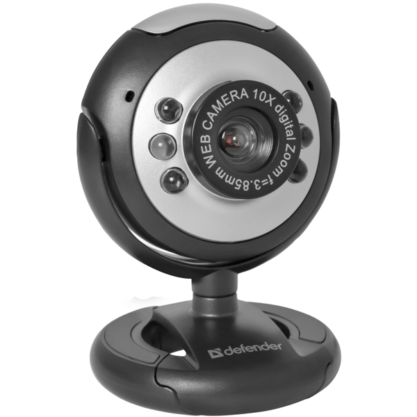 ვებკამერა მიკროფონით Webcam Defender C-110 0.3MP backlight photo button