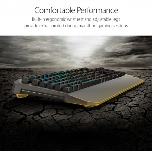 კლავიატურა ASUS TUF Gaming K5 Mechanical Membrane RGB Gaming Keyboard with Programmable Onboard Memory, Media Controls and Aura Sync RGB Lighting, Black