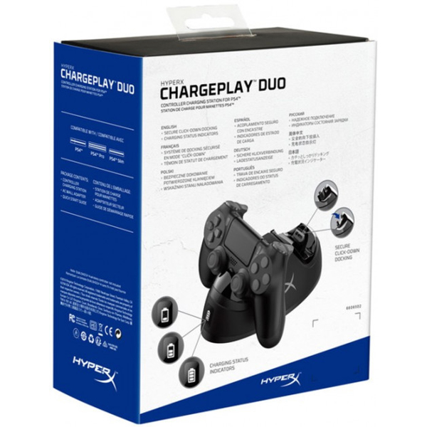 ჯოისტიკის დამტენი HyperX HX-CPDU-C ChargePlay Duo for Playstation Black