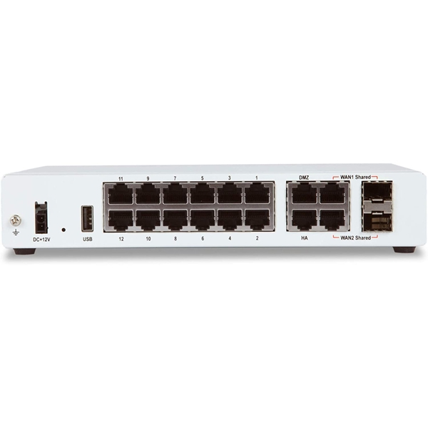 სვიჩი Fortinet FG-80E, 1GE x DMZ, 1GE x HA, 12GE x switch ports