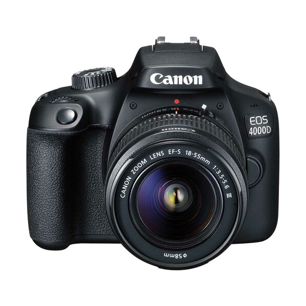 ფოტოაპარატი Canon EOS 4000D 18-55 18MP APS-C 2,7″ LCD Screen 1080P Full-HD EOS Movie Black