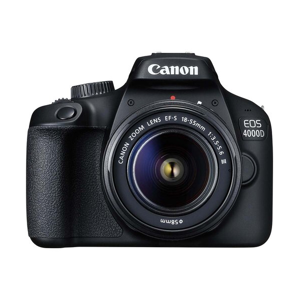 ფოტოაპარატი Canon EOS 4000D 18-55 18MP APS-C 2,7″ LCD Screen 1080P Full-HD EOS Movie Black