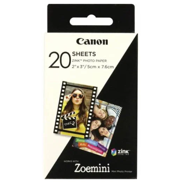 ფოტო ქაღალდი Canon ZINK Paper 20 sheets for Zoemini