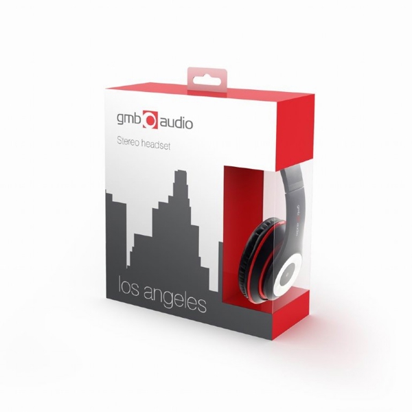 ყურსასმენები  GEMBIRD Stereo headset, ''Los Angeles'', black MHS-LAX-B