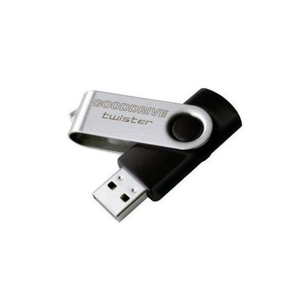 USB ფლეშ მეხსიერება Goodram  32GB TWISTER BLACK USB 2.0 PD32GH2GRTSKR9