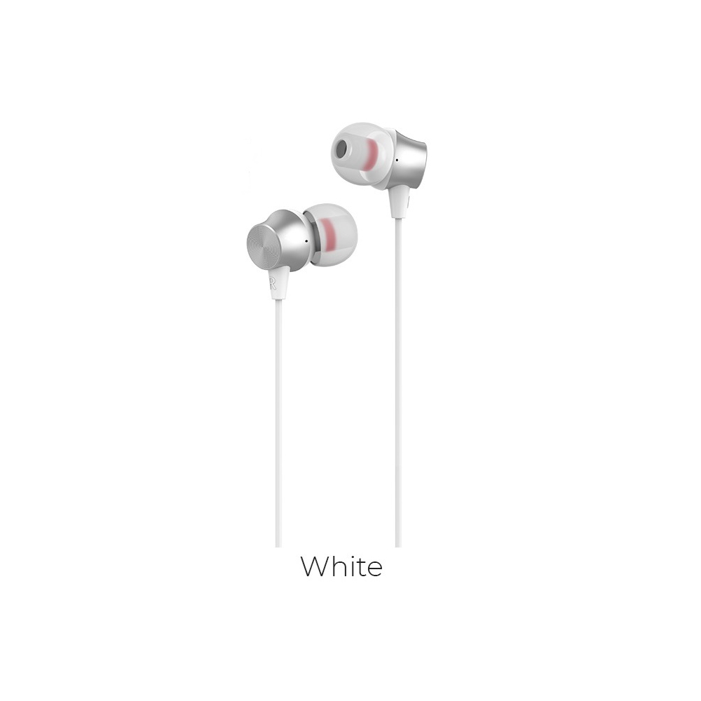 ყურსასმენები HOCO M51 Proper sound universal earphones with mic White