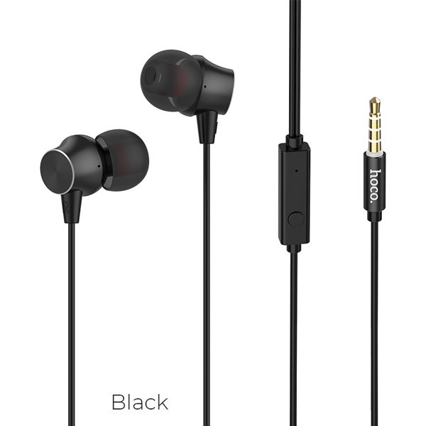 ყურსასმენები HOCO M51 Proper sound universal earphones with mic Black