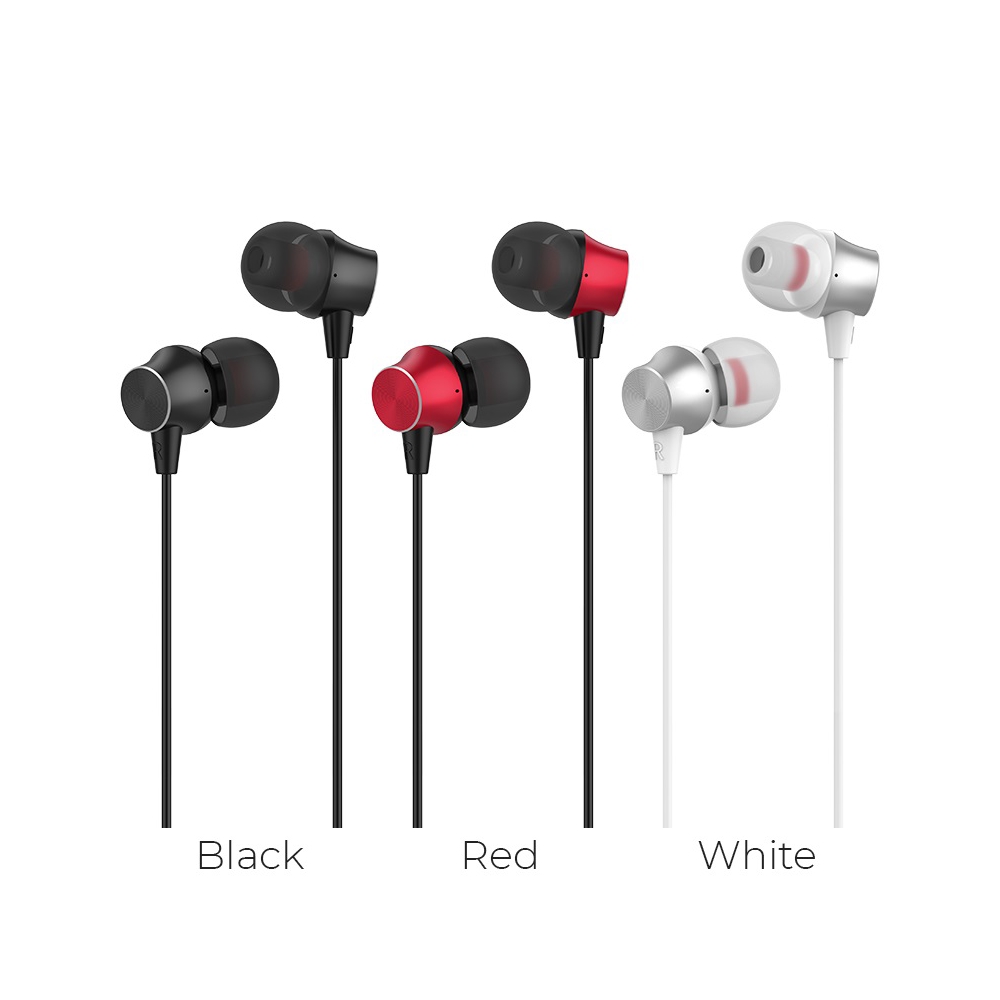 ყურსასმენები HOCO M51 Proper sound universal earphones with mic Black