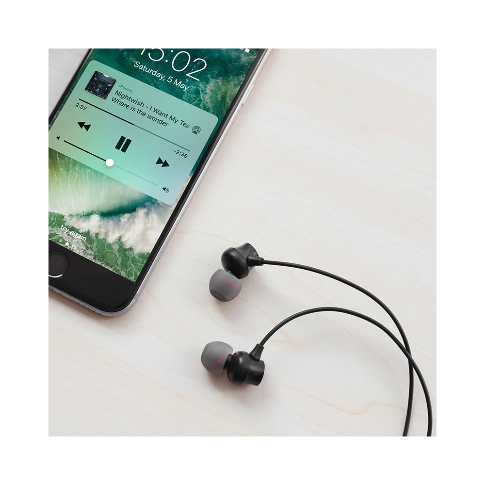 ყურსასმენები HOCO M51 Proper sound universal earphones with mic Black
