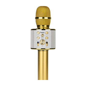 კარაოკე მიკროფონი HOCO BK3 Cool sound KTV microphone Gold