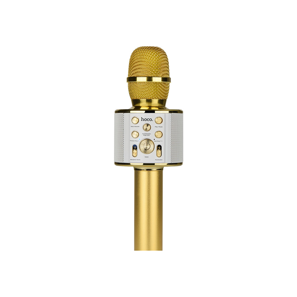 კარაოკე მიკროფონი HOCO BK3 Cool sound KTV microphone Gold