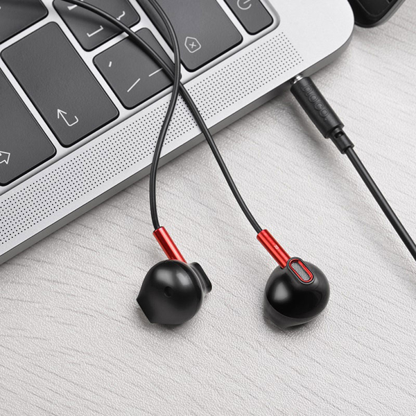 ყუსასმენი HOCO M57 Sky sound universal earphones with mic Black