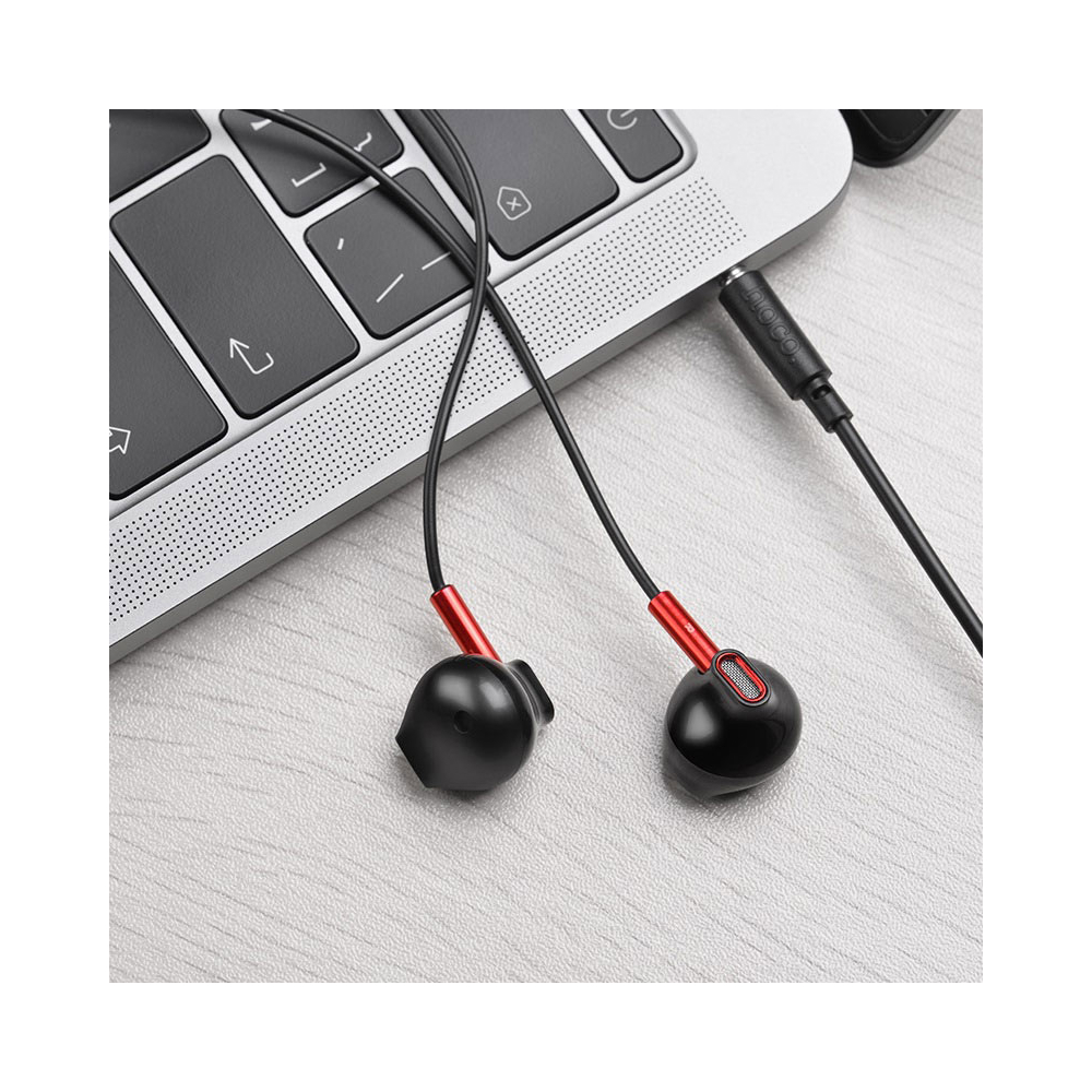 ყუსასმენი HOCO M57 Sky sound universal earphones with mic Black