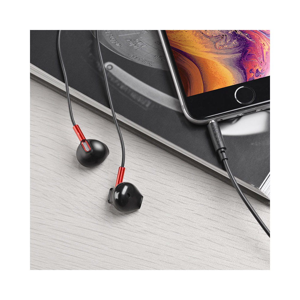 ყუსასმენი HOCO M57 Sky sound universal earphones with mic Black