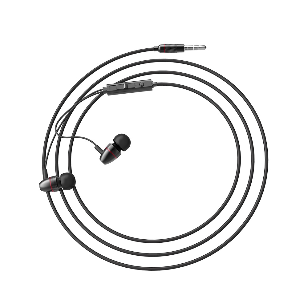ყურსასმენი HOCO M59 Magnificent universal earphones with mic black