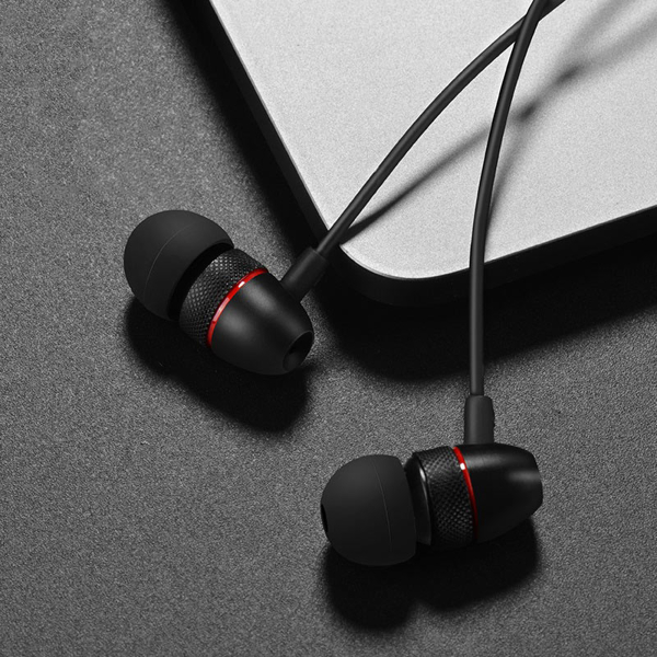 ყურსასმენი HOCO M59 Magnificent universal earphones with mic black