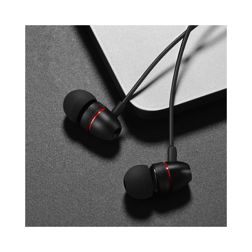 ყურსასმენი HOCO M59 Magnificent universal earphones with mic black