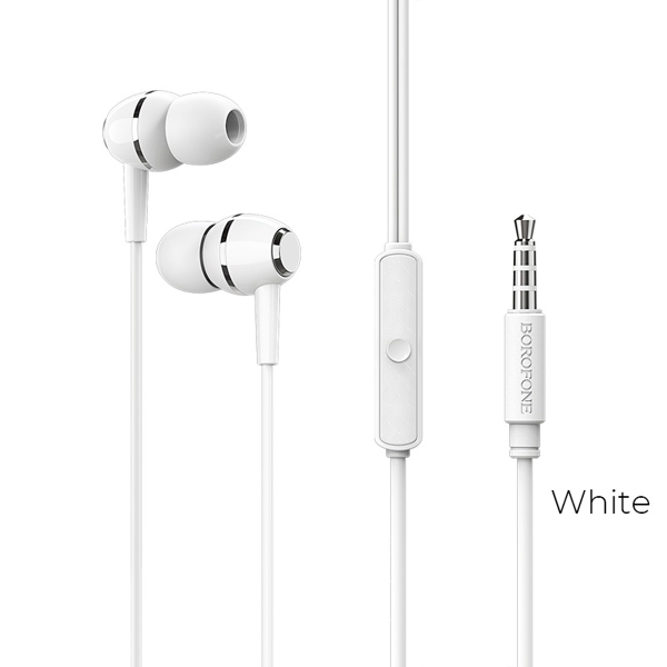 ყურსასმენი BOROFONE BM36 Acura Universal earphones with mic white