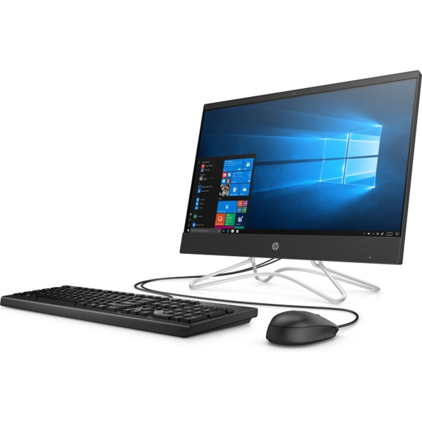 All in One კომპიუტერი HP 200 G3 AIO 21.5" FHD, Pentium J5005, 4GB, 128GB SSD, WiFi, DOS, Jet Black