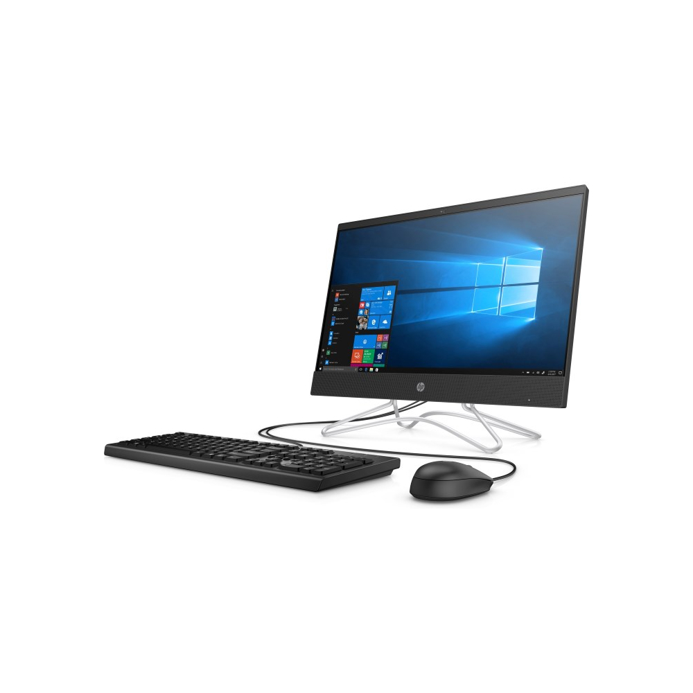 All in One კომპიუტერი HP 200 G3 AIO 21.5" FHD, Pentium J5005, 4GB, 128GB SSD, WiFi, DOS, Jet Black