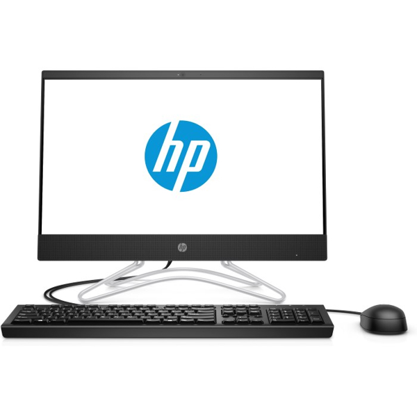 All in One კომპიუტერი HP 200 G3 AIO 21.5" FHD, Pentium J5005, 4GB, 128GB SSD, WiFi, DOS, Jet Black