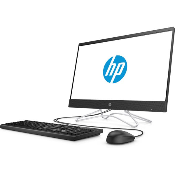 All in One კომპიუტერი HP 200 G3 AIO 21.5" FHD, Pentium J5005, 4GB, 128GB SSD, WiFi, DOS, Jet Black