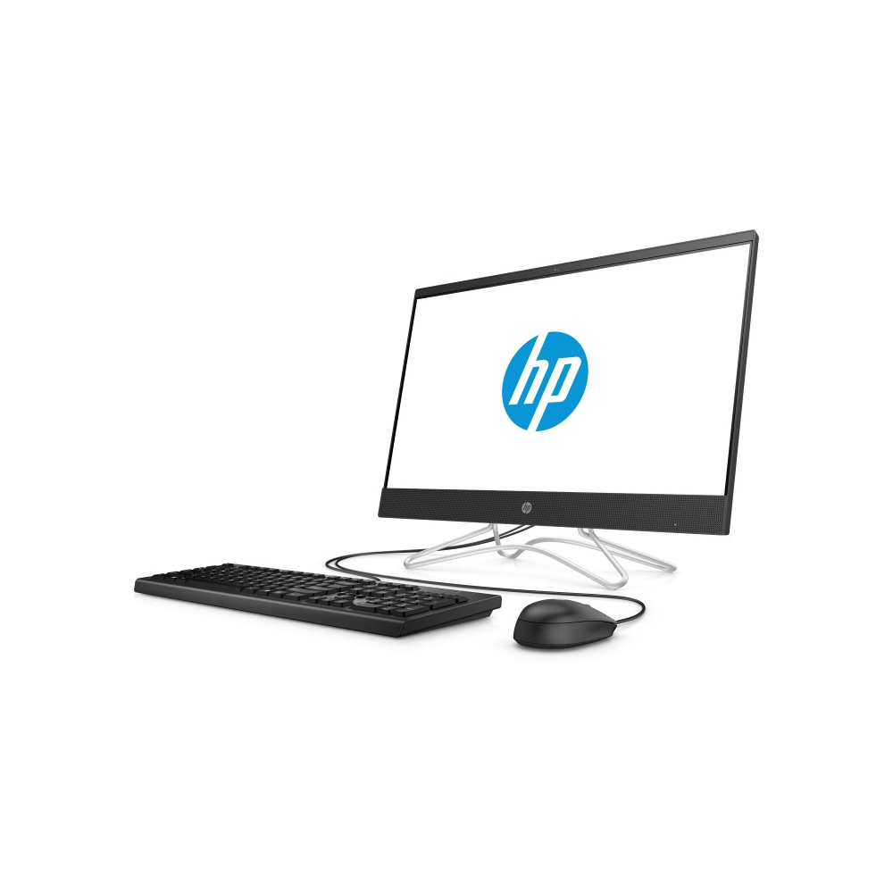 All in One კომპიუტერი HP 200 G3 AIO 21.5" FHD, Pentium J5005, 4GB, 128GB SSD, WiFi, DOS, Jet Black