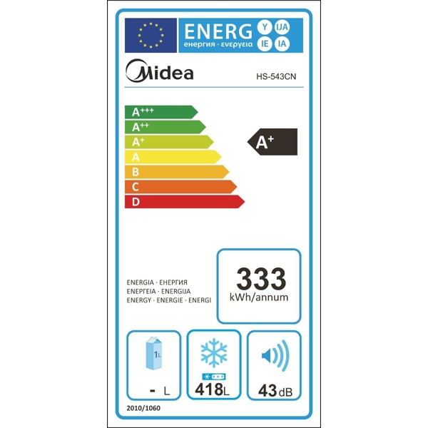 საყინულე Midea HS-543CN 418L White