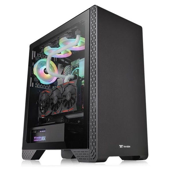 ქეისი Thermaltake TT Premium S300 TG, Win, SPCC, Tempered Glass 1, 1x120mm Standard Fan Black