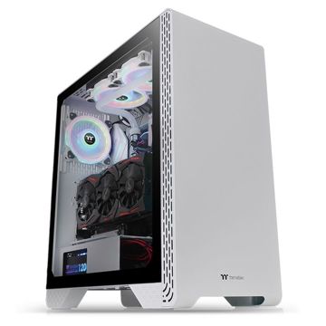 ქეისი Thermaltake S300 TG Snow, Win, SPCC, Tempered Glass 1 White