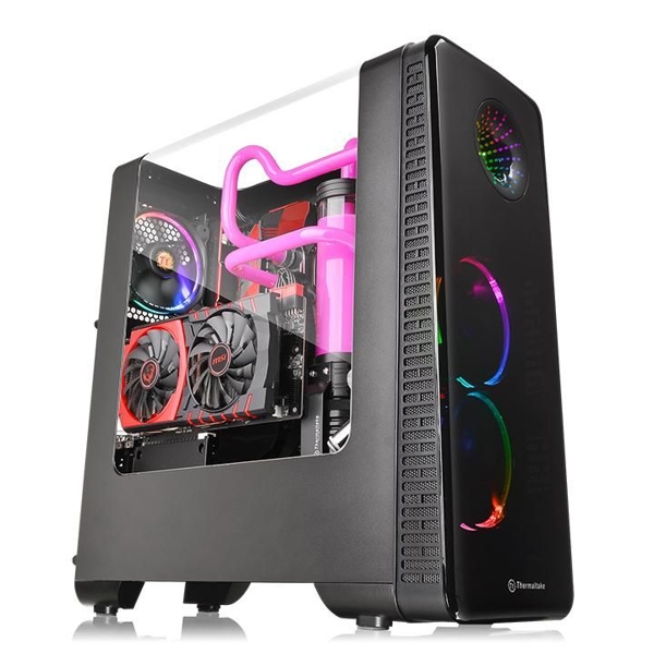 ქეისი Thermaltake View 28 RGB Riing Edition, Win, SGCC, Riing RGB*1 Black