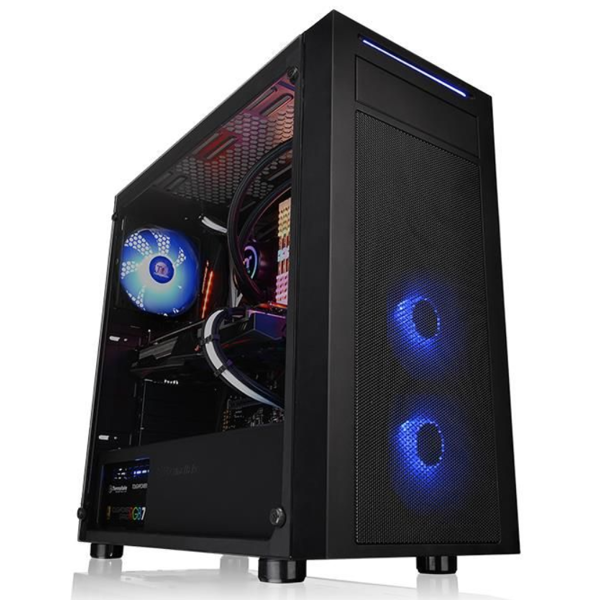 ქეისი Thermaltake Versa J22 TG RGB, Win, SPCC, Tempered Glass*1 Black