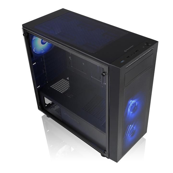 ქეისი Thermaltake Versa J22 TG RGB, Win, SPCC, Tempered Glass*1 Black