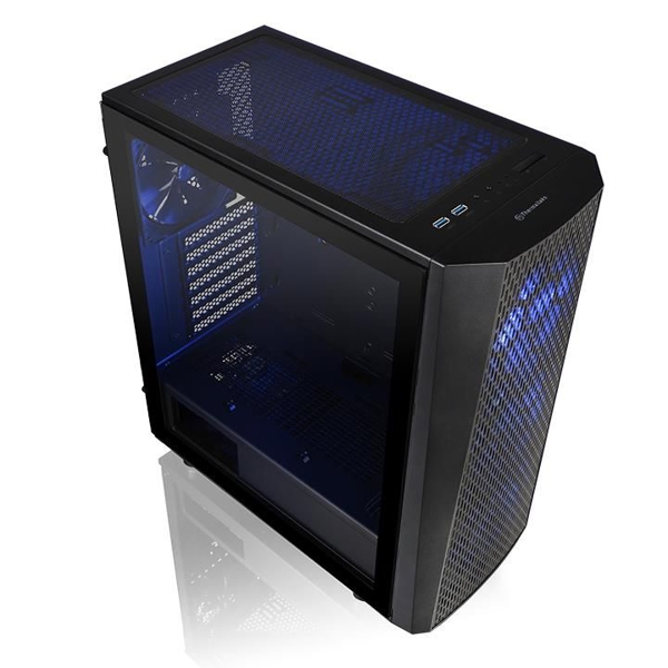 ქეისი Thermaltake Versa J24 TG RGB, Win, SPCC, Tempered Glass*1 Black