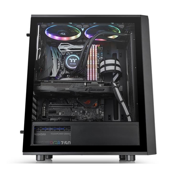 ქეისი Thermaltake Versa J25 TG, Win, SPCC, Tempered Glass*1 Black