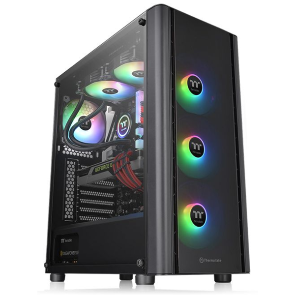 ქეისი Thermaltake V250 TG ARGB, Win, SPCC, Tempered Glass*1 Black