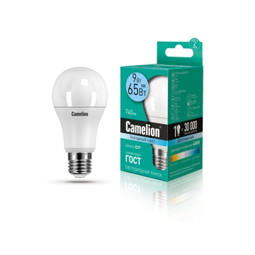 ეკონომიური LED ნათურა Camelion LED9-A60/845/E27