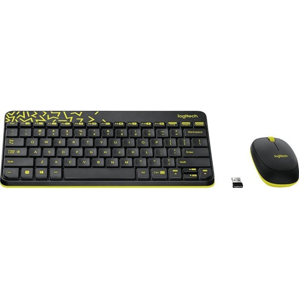 კლავიატურა + მაუსი LOGITECH Wireless Combo MK240 Nano Russian Layout Black