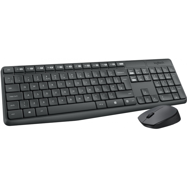 კლავიატურა + მაუსი LOGITECH Wireless Combo MK235 - INTNL - Russian Layout