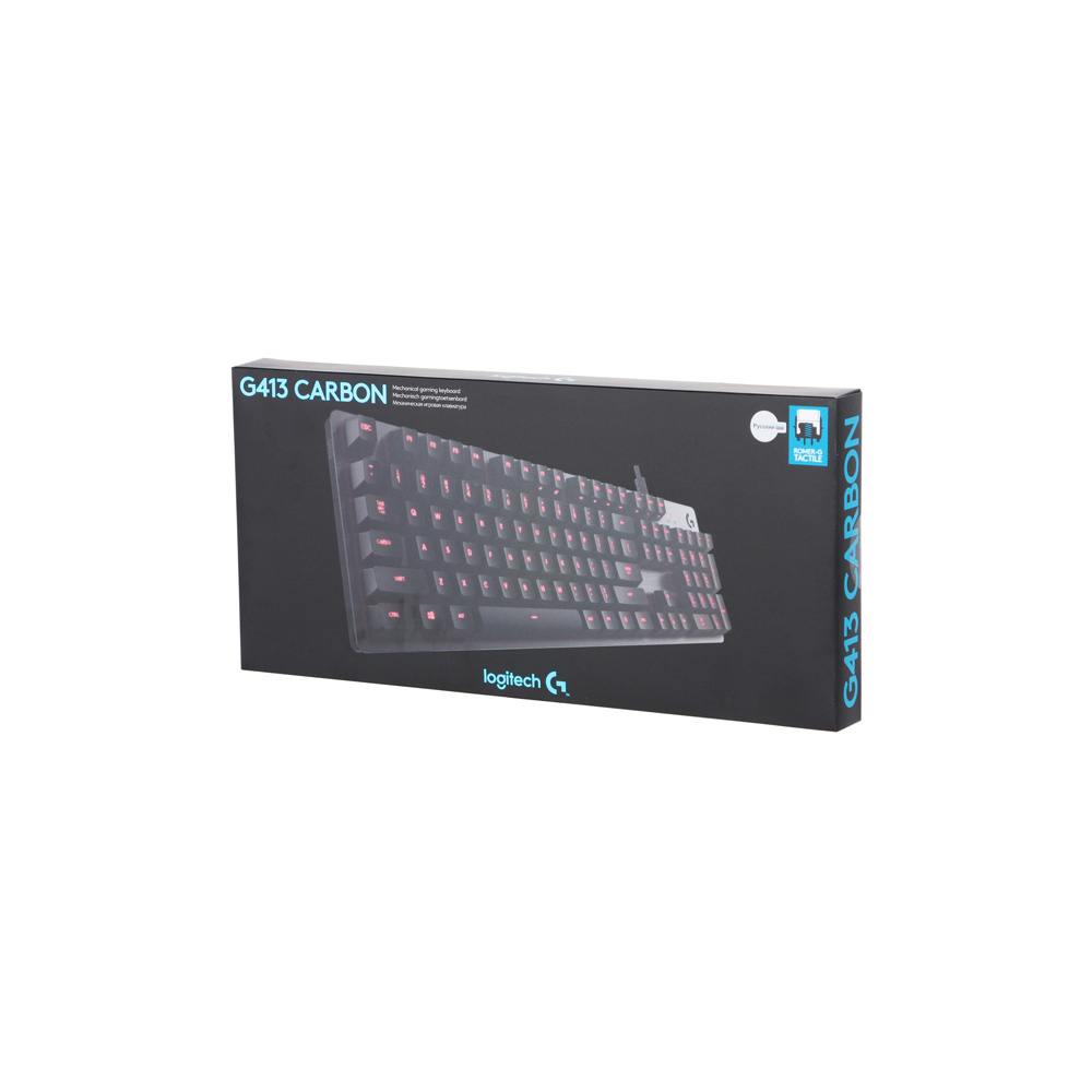კლავიატურა LOGITECH G413 Mechanical Gaming Keyboard CARBON RUS USB INTNL RED LED