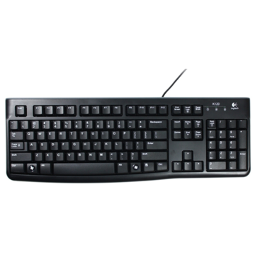 LOGITECH Corded Keyboard K120 EER Russian layout Black