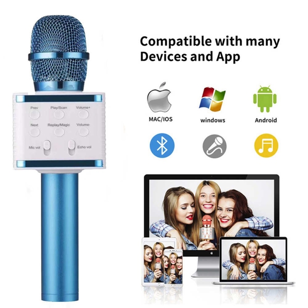 კარაოკე მიკროფონი V7 Wireless Bluetooth Microphone Karaoke Speaker High-end Version Mic