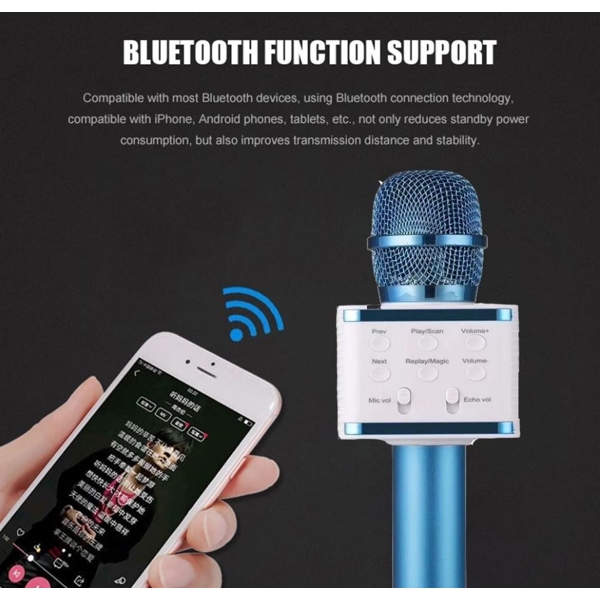 კარაოკე მიკროფონი V7 Wireless Bluetooth Microphone Karaoke Speaker High-end Version Mic