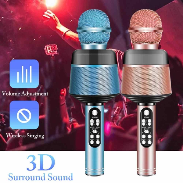 კარაოკე მიკროფონი V7 Professional Bluetooth Wireless Microphone Karaoke Microphones Speaker