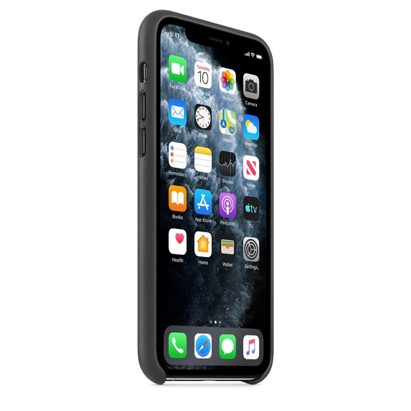 მობილურის ქეისი Apple iPhone 11 Pro Leather Case - Black (MWYE2ZM/A)