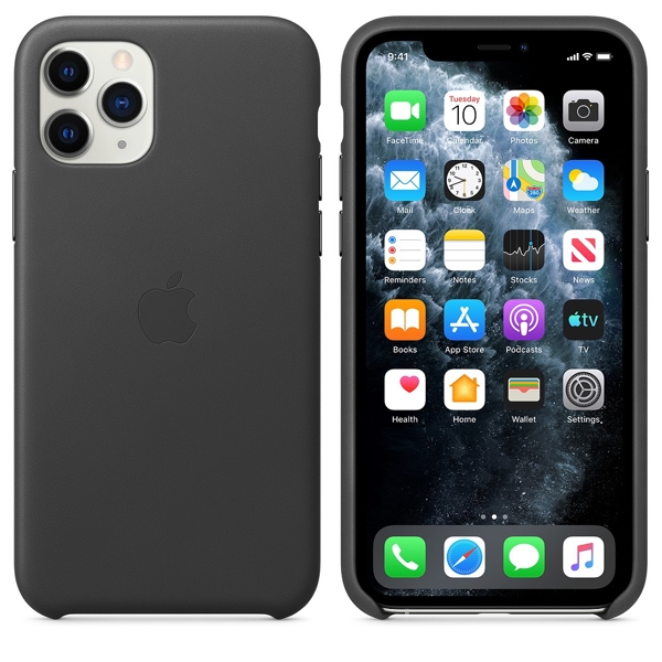 მობილურის ქეისი Apple iPhone 11 Pro Leather Case - Black (MWYE2ZM/A)