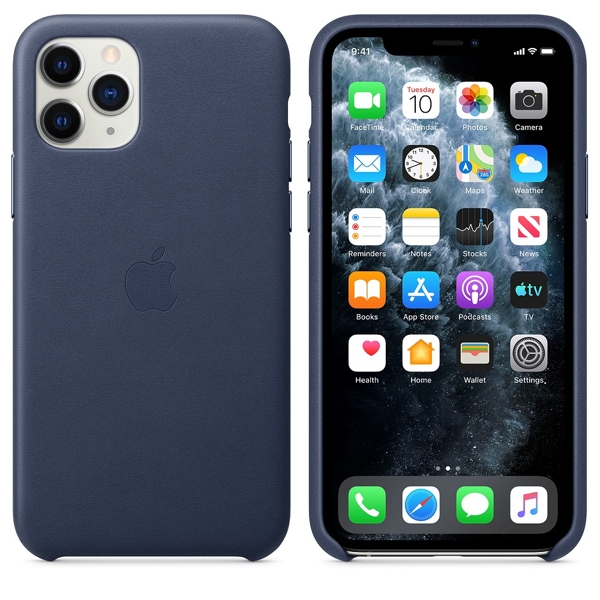 მობილურის ქეისი Apple iPhone 11 Pro Leather Case - Midnight Blue (MWYG2ZM/A)