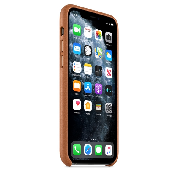 მობილურის ქეისი Apple iPhone 11 Pro Leather Case - Saddle Brown (MWYD2ZM/A)